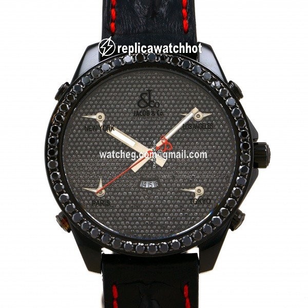 Jacob & Co. Five Time Zone Quartz Steel JC-130D