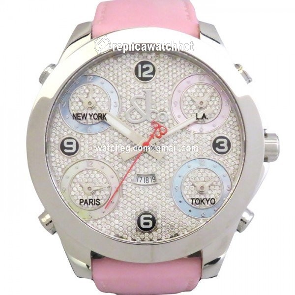 Jacob & Co. Five Time Zone Quartz Steel JC-132SS