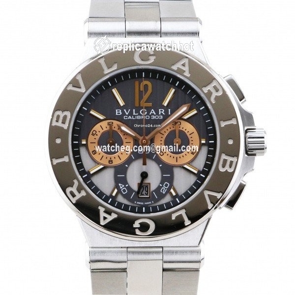Bulgari Diagono Automatic Gold Steel DG42C14SWGSDCH