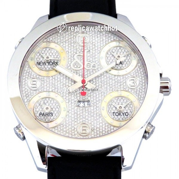 Jacob & Co. Five Time Zone Quartz Steel JC-30Y
