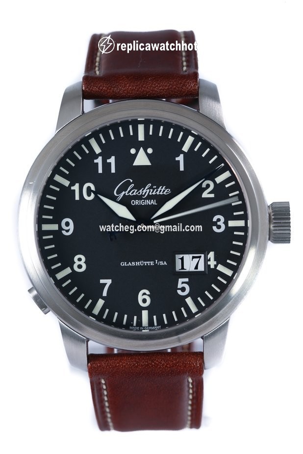 Glashtte Original Senator Navigator Panorama Date Mens watch Unisex Automatic Steel 100-03-07-05-04