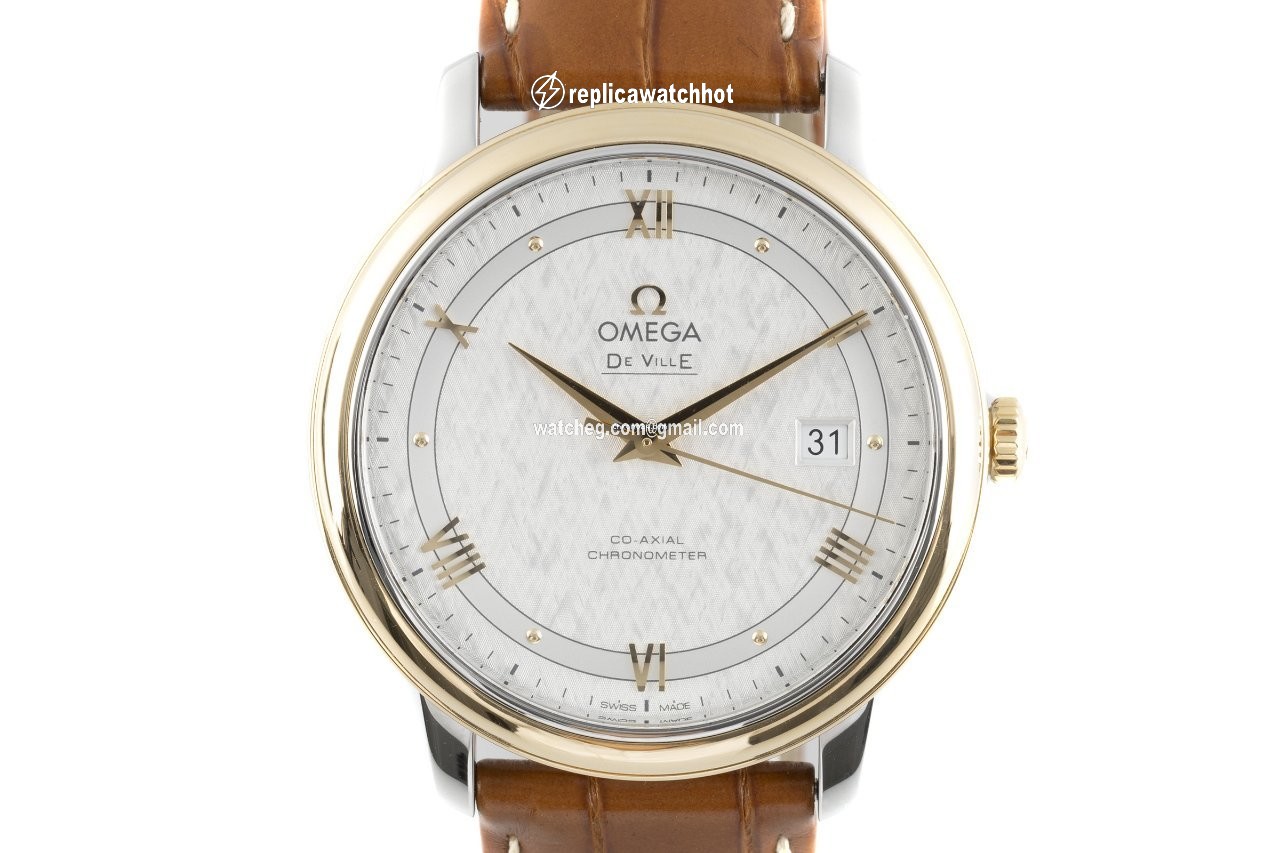 Omega De Ville Prestige Mens watch Unisex Automatic Gold Steel 424.23.40.20.02.001