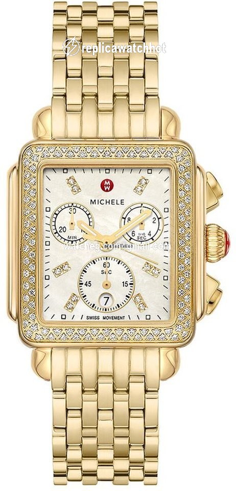 Michele Deco Womens watch Quartz Yellow gold MWW06A000777