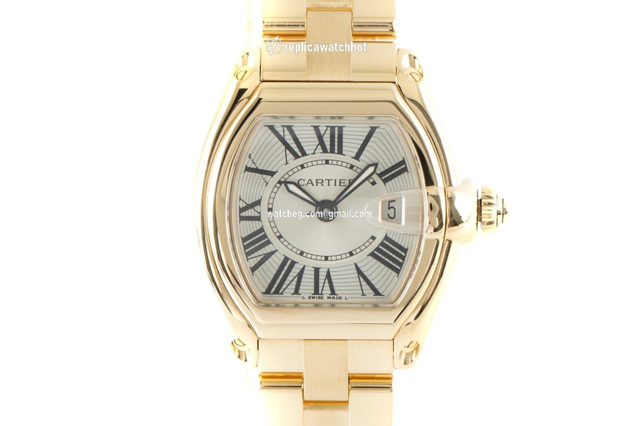 Cartier Roadster Mens watch Unisex Quartz Yellow gold W62018V1