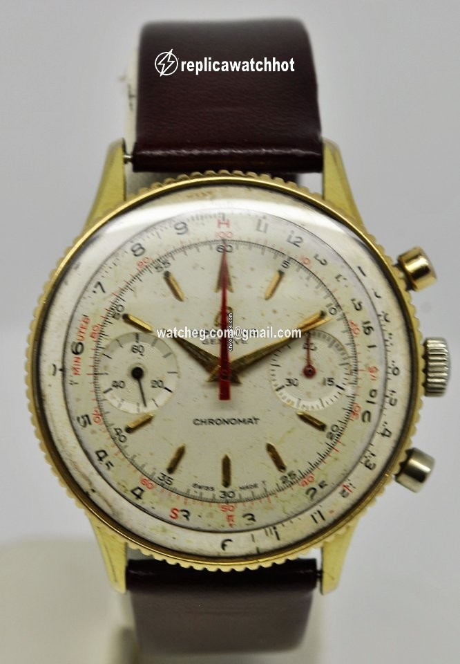 Breitling Chronomat Mens watch Unisex Manual winding Gold Steel 808