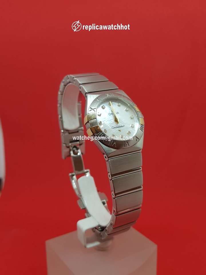 Omega Constellation Quartz Womens watch Quartz Gold Steel 123.20.24.60.55.006