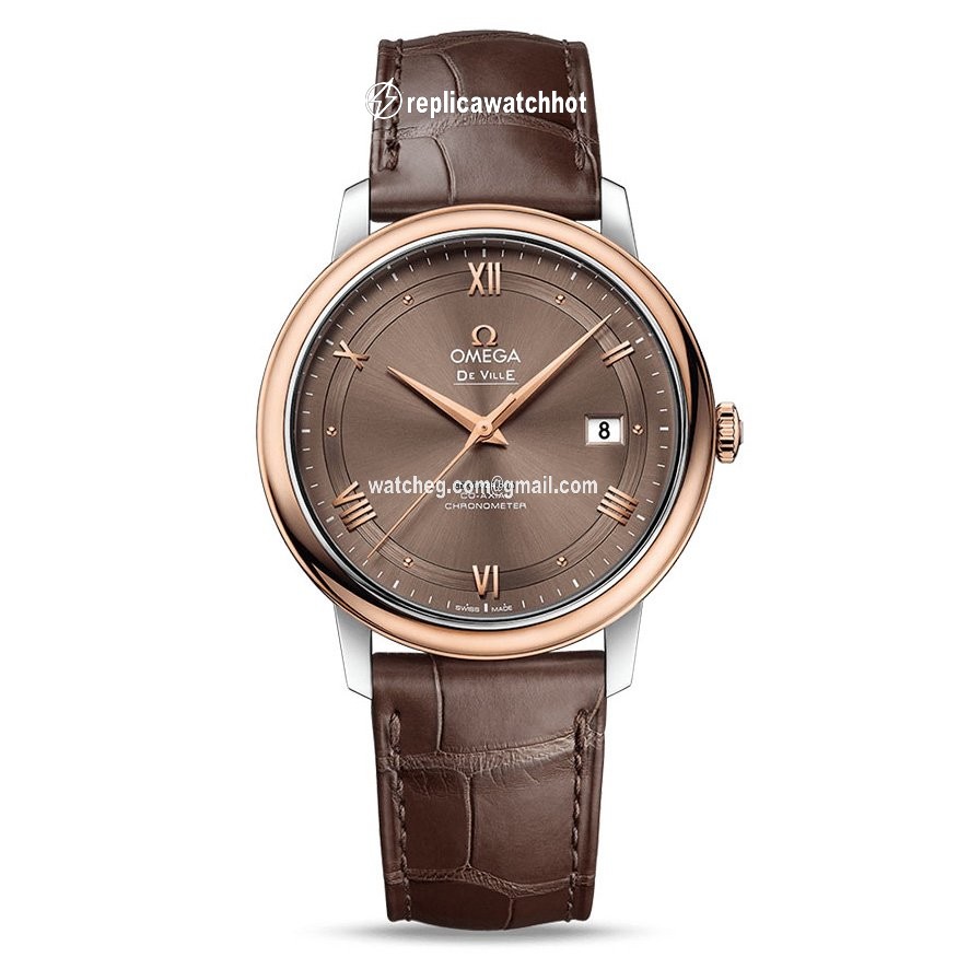 Omega De Ville Prestige Mens watch Unisex Automatic Gold Steel 424.23.40.20.13.001