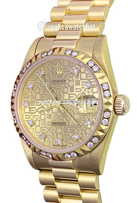 Rolex Datejust 31 Mens watch Unisex Yellow gold Automatic 68258