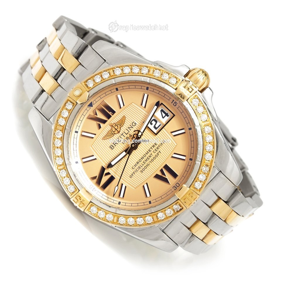 Breitling Galactic 41 Mens watch Unisex Automatic Gold Steel C49350