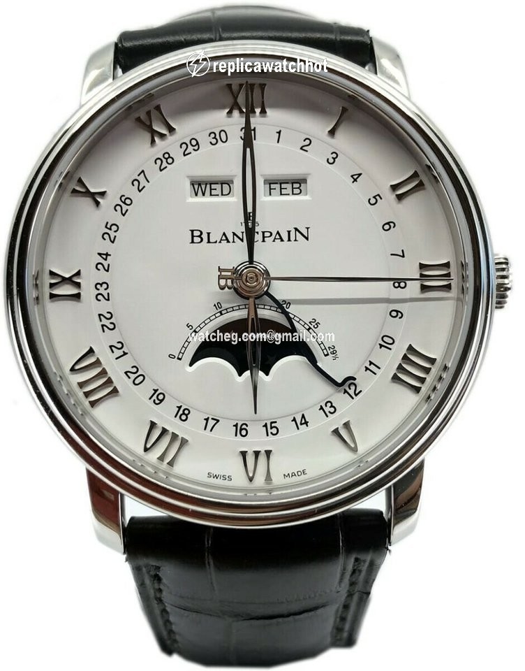 Blancpain Villeret Quantieme Complet Mens watch Unisex Automatic Steel 6654 1127 55B