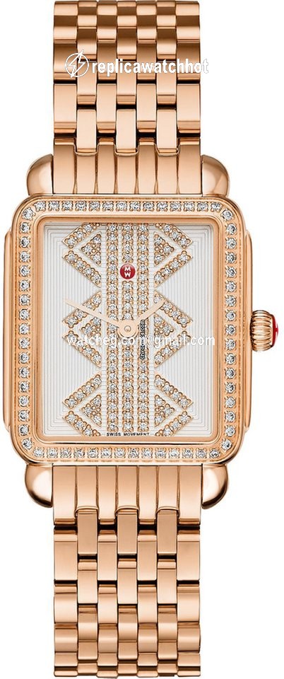 Michele Deco Womens watch Quartz Rose gold MWW06I000021