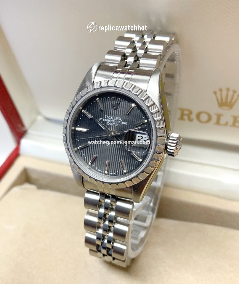 Rolex Oyster Perpetual Lady Date Womens watch Steel Automatic 69240
