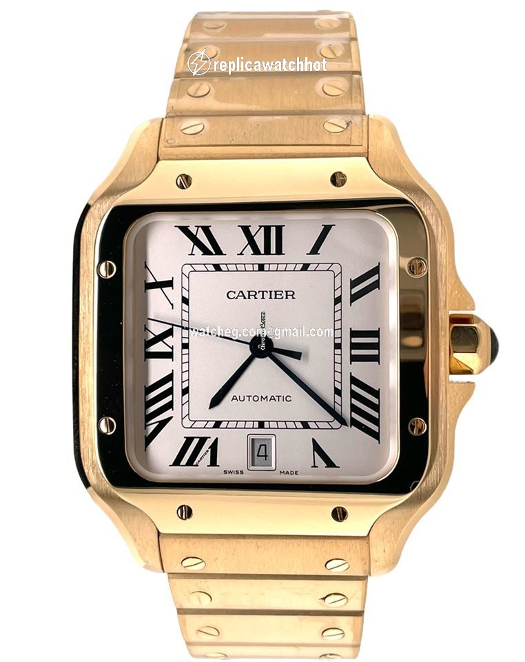 Cartier Santos Mens watch Unisex Automatic Yellow gold WGSA0029