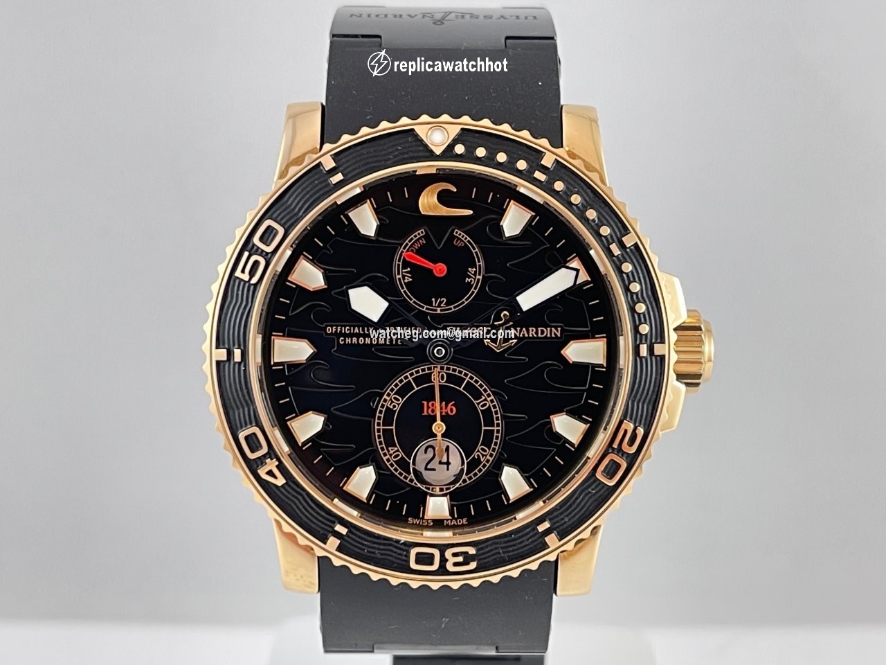 Ulysse Nardin Maxi Marine Diver Mens watch Unisex Automatic Rose gold 266-37