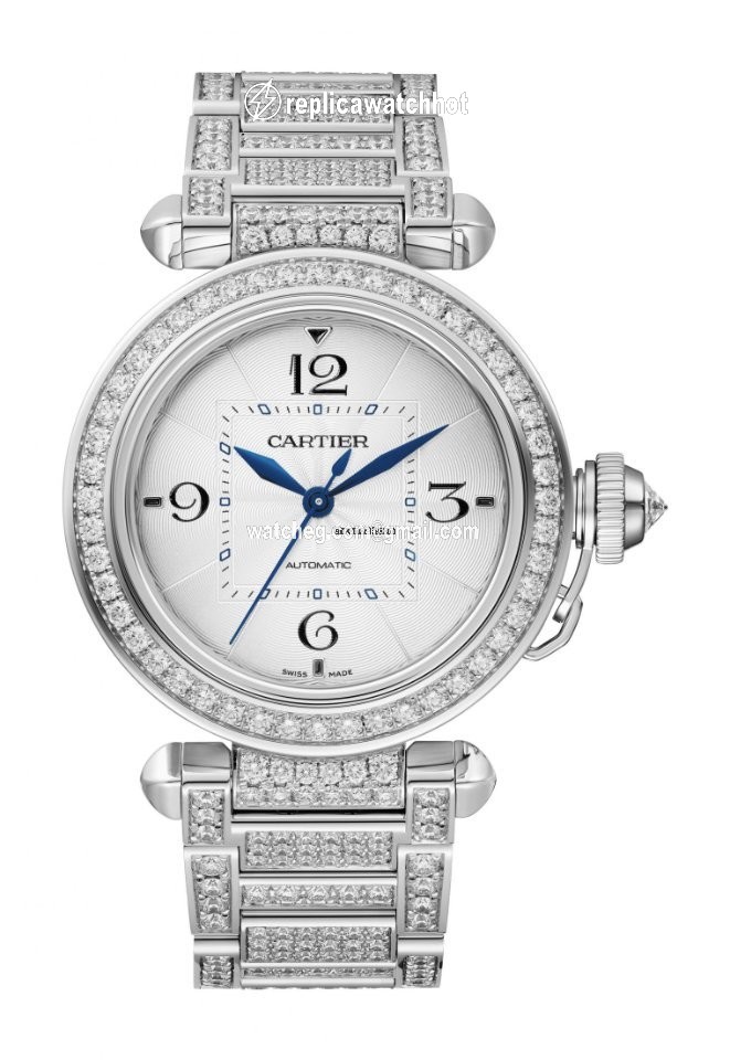 Cartier Pasha Womens watch Automatic White gold WJPA0014