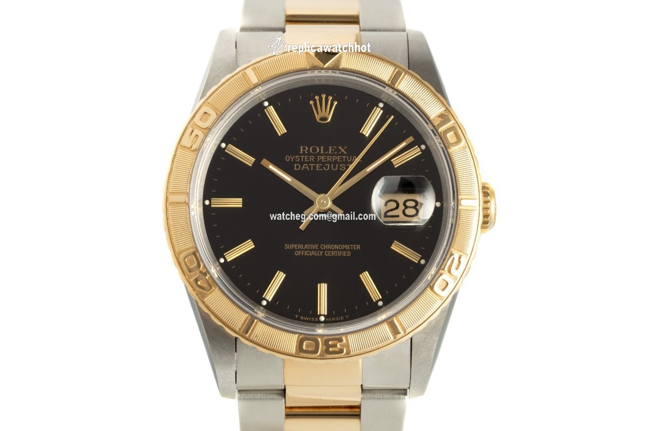 Rolex Datejust Turn-O-Graph Mens watch Unisex Gold Steel Automatic 16263