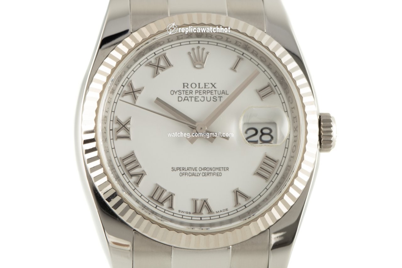 Rolex Datejust 36 Mens watch Unisex Gold Steel Automatic 116234