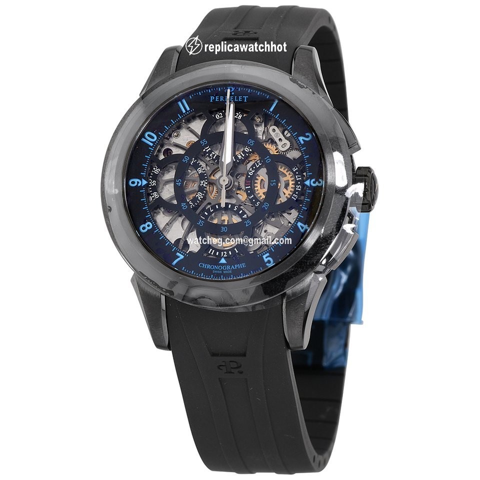 Perrelet Skeleton Chrono Mens watch Unisex Automatic Steel A1057 2