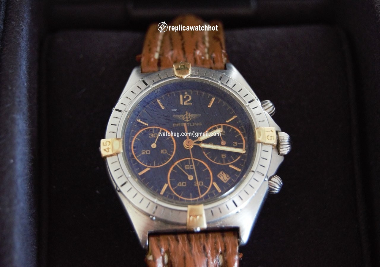 Breitling Chronomat Mens watch Unisex Quartz Gold Steel 80350