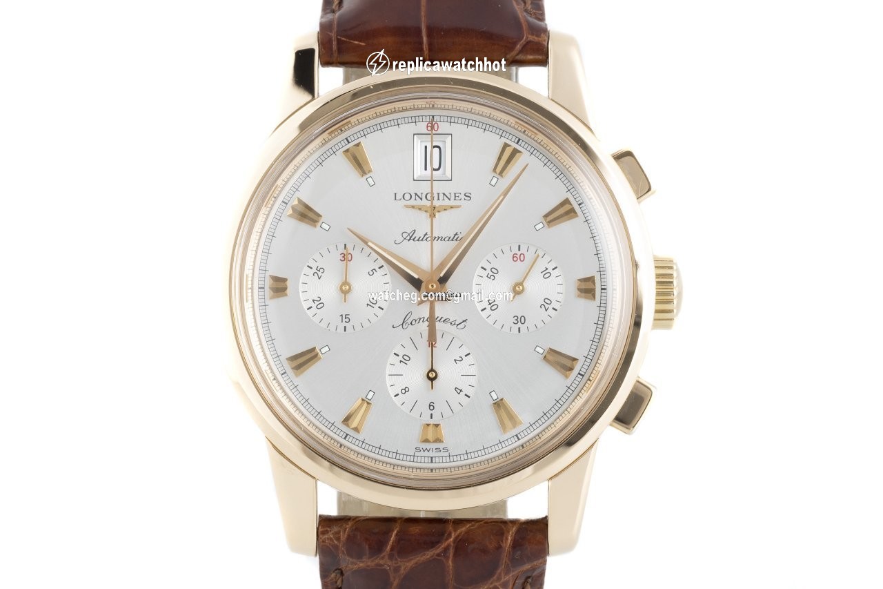 Longines Conquest Heritage Mens watch Unisex Automatic Red gold L1.641.8