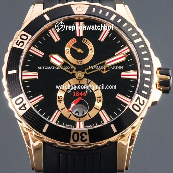 Ulysse Nardin Diver Chronometer Mens watch Unisex Automatic Rose gold 266-10-3 92