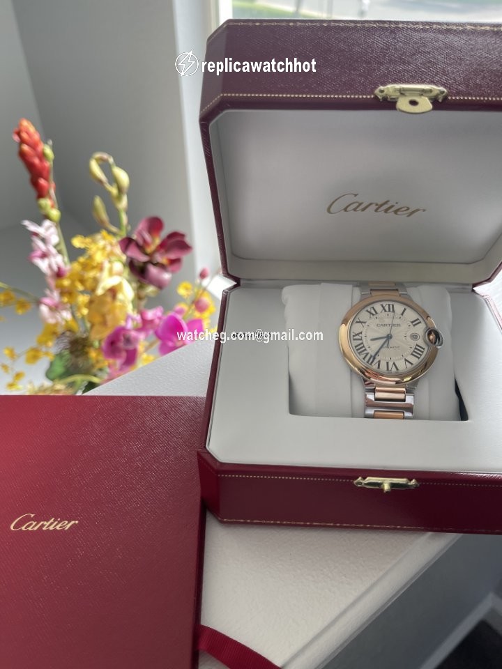Cartier Ballon Bleu 42mm Mens watch Unisex Automatic Gold Steel W2BB0004