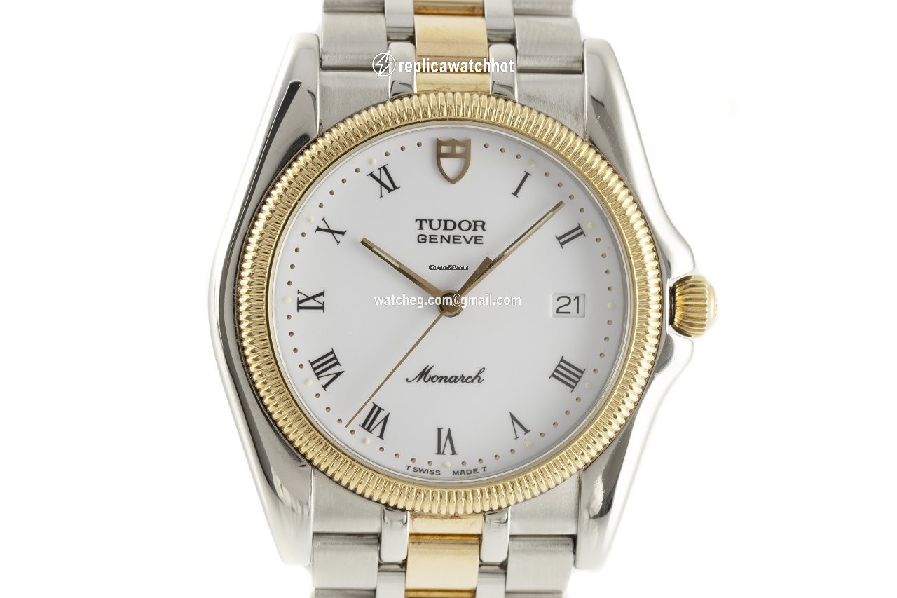 Tudor Monarch Mens watch Unisex Quartz Gold Steel 15633