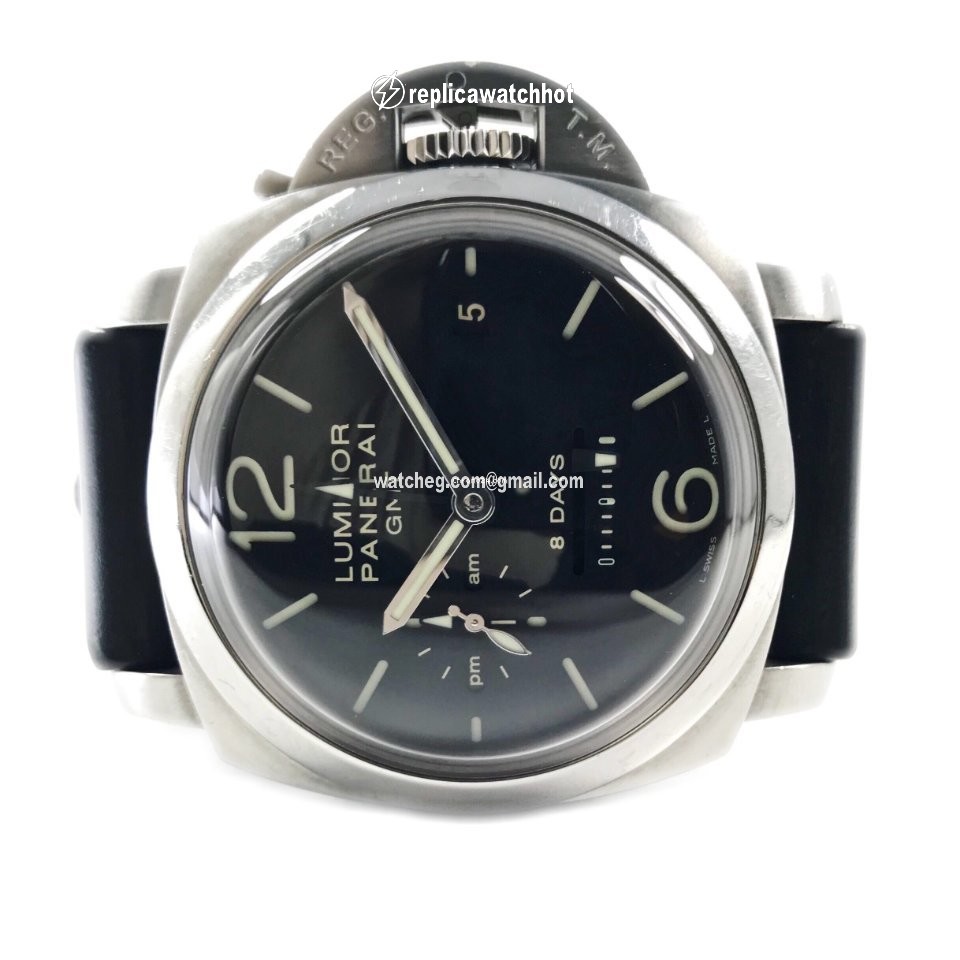 Panerai Luminor 1950 8 Days GMT Mens watch Unisex Manual winding Steel PAM 00233