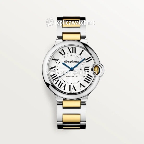 Cartier Ballon Bleu 36mm Mens watch Unisex Automatic Gold Steel W2BB0012