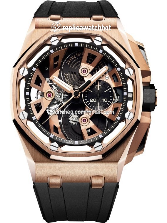 Audemars Piguet Royal Oak Offshore Tourbillon Chronograph Mens watch Unisex Automatic Rose gold 26421OR.OO.A002CA.01