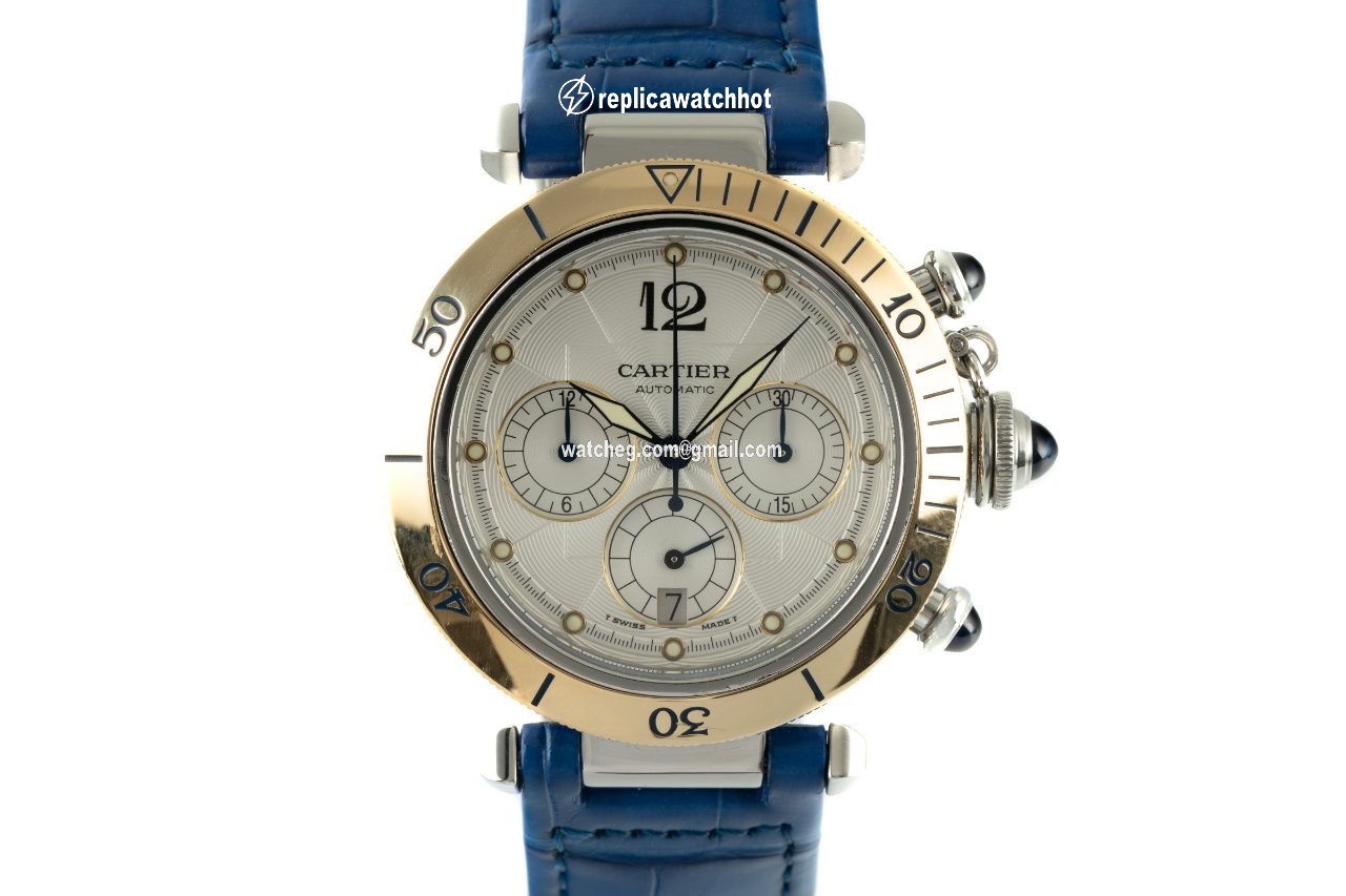 Cartier Pasha Mens watch Unisex Automatic Gold Steel 2113