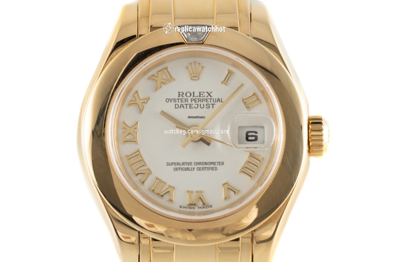 Rolex Lady-Datejust Pearlmaster Womens watch Yellow gold Automatic 80328
