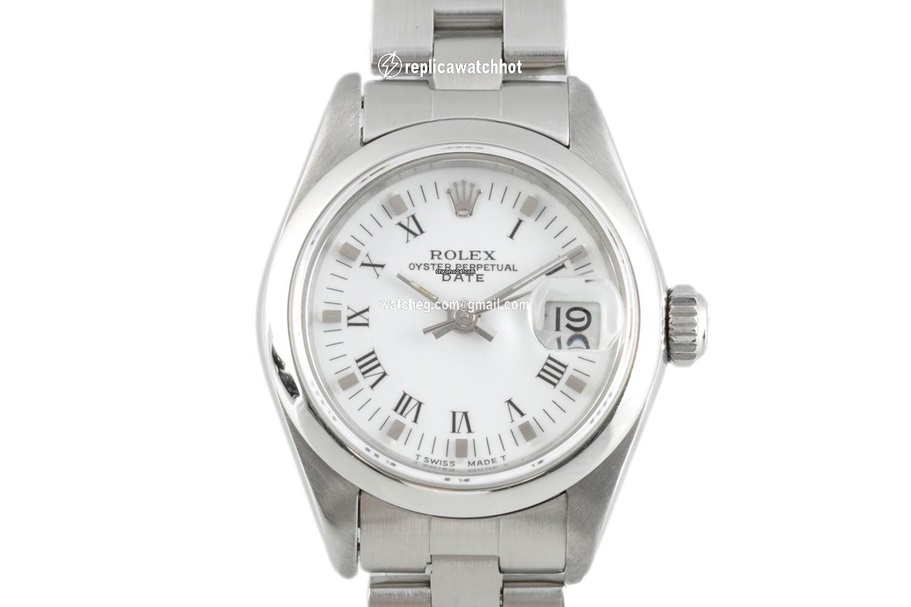 Rolex Oyster Perpetual Lady Date Womens watch Steel Automatic 69160