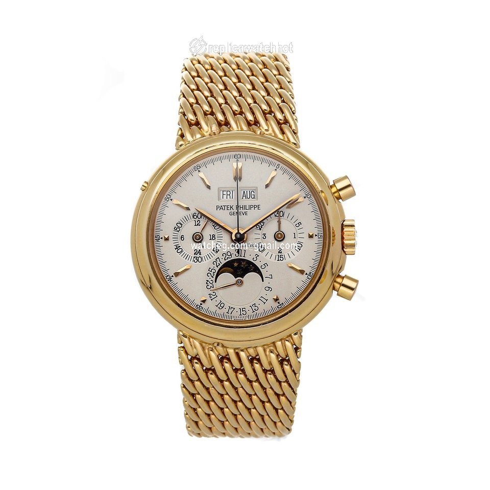 Patek Philippe Perpetual Calendar Chronograph Mens watch Unisex Manual winding Yellow gold 3970 002R