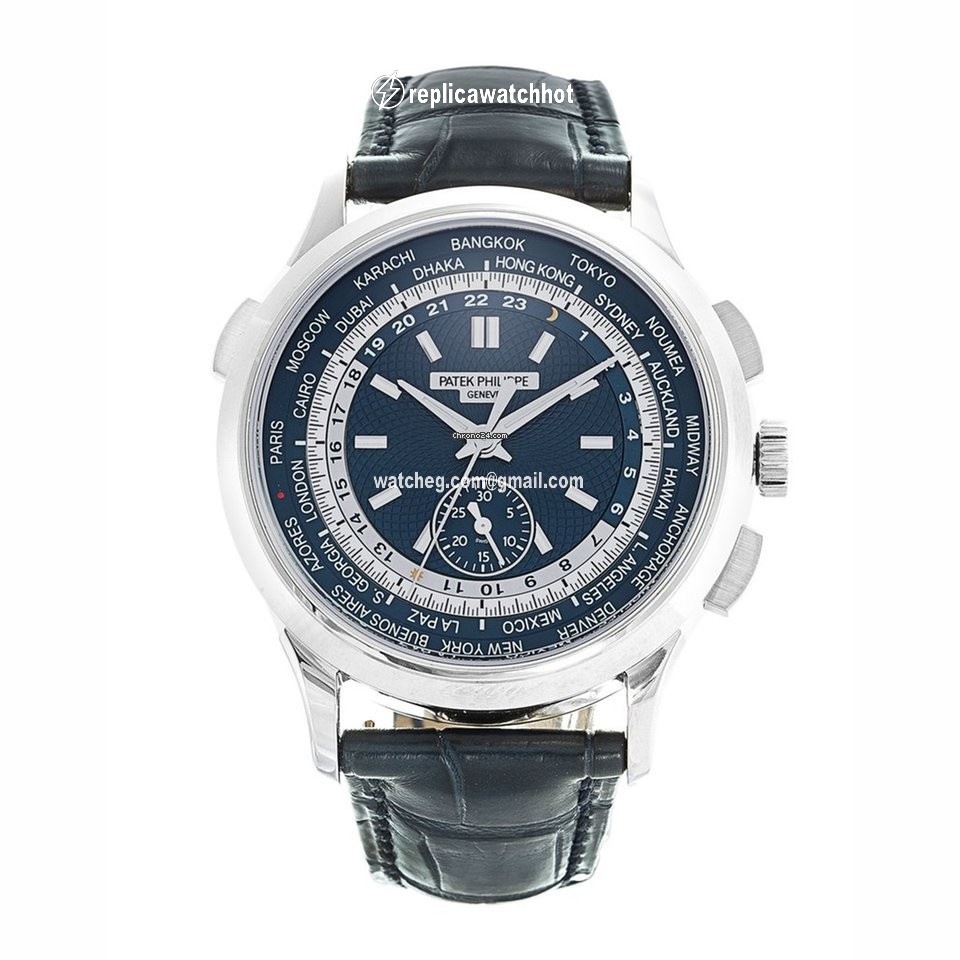 Patek Philippe World Time Chronograph Mens watch Unisex Automatic White gold 5930G-01