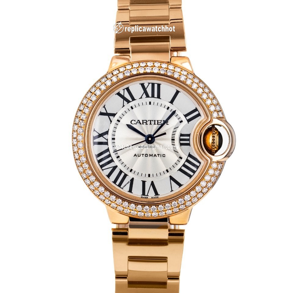 Cartier Ballon Bleu 33mm Womens watch Automatic Rose gold WE902064  3682