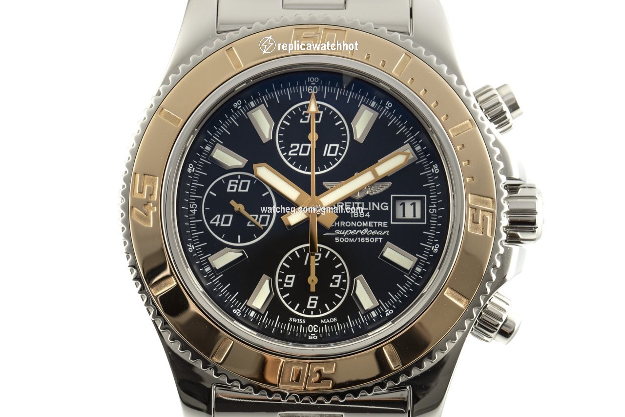 Breitling Superocean Chronograph II Mens watch Unisex Automatic Gold Steel C13341