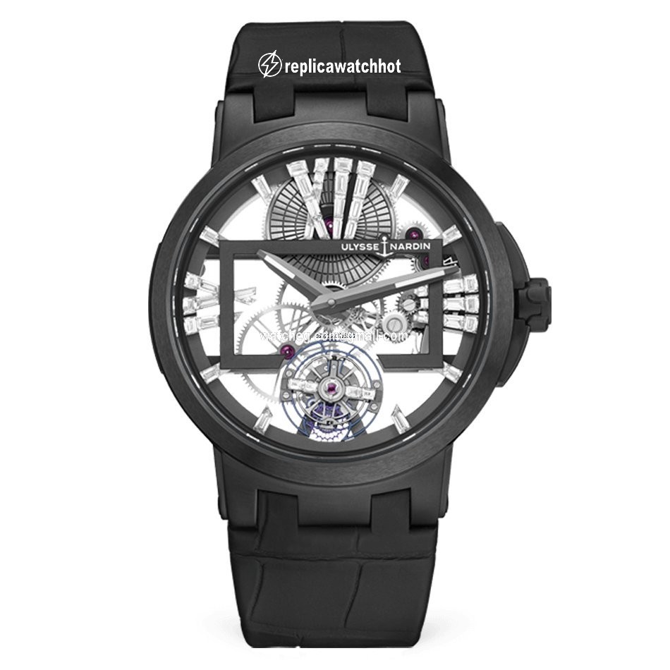 Ulysse Nardin Executive Skeleton Tourbillon Mens watch Unisex Manual winding Titanium 1713-139 MAGIC-BLACK