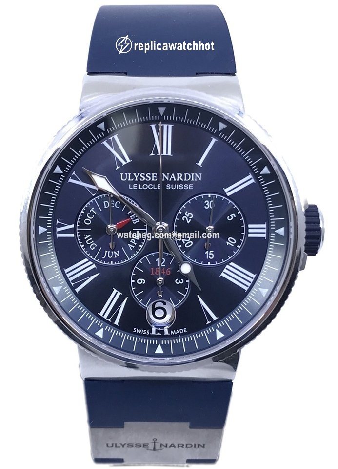 Ulysse Nardin Marine Chronograph Mens watch Unisex Automatic Steel 1533-150-3 43