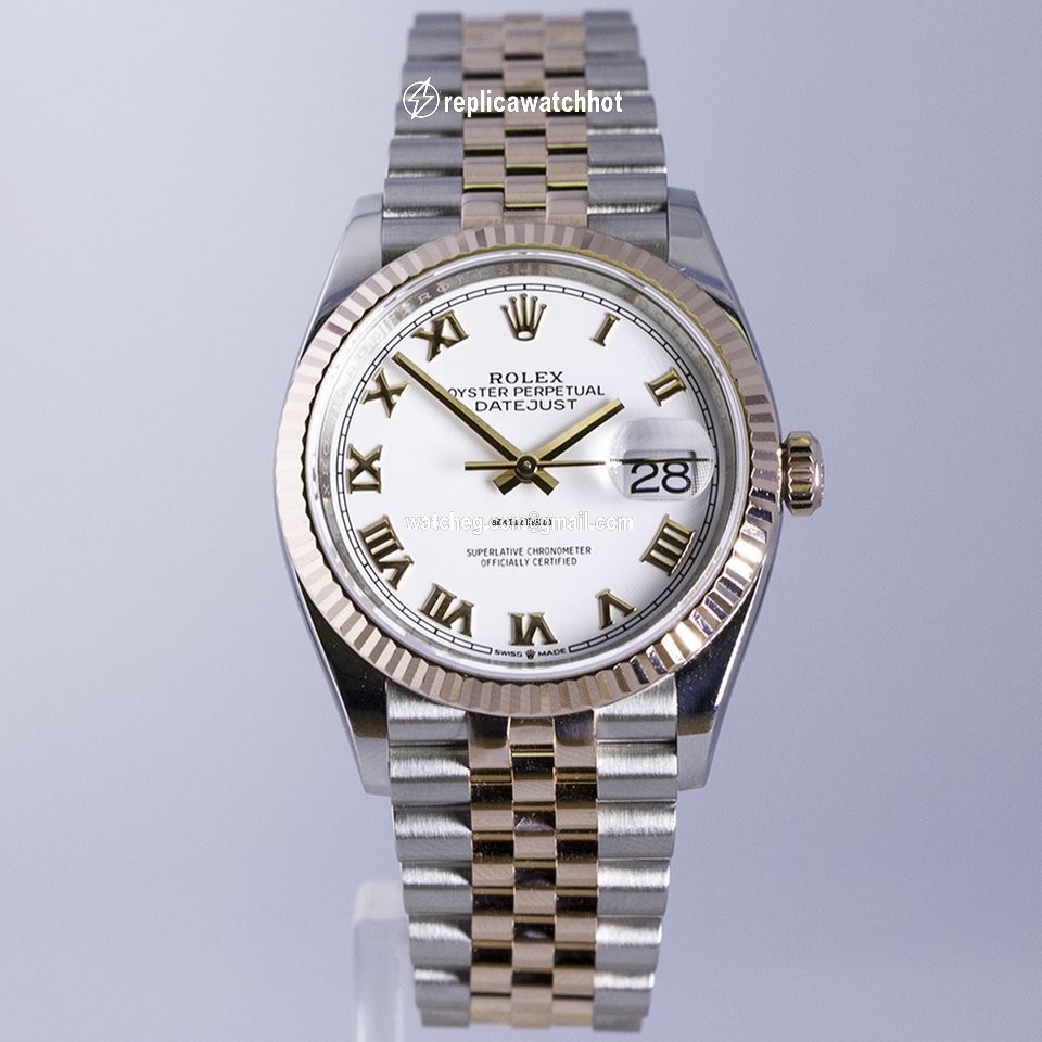 Rolex Datejust 36 Mens watch Unisex Gold Steel Automatic 126231-0015