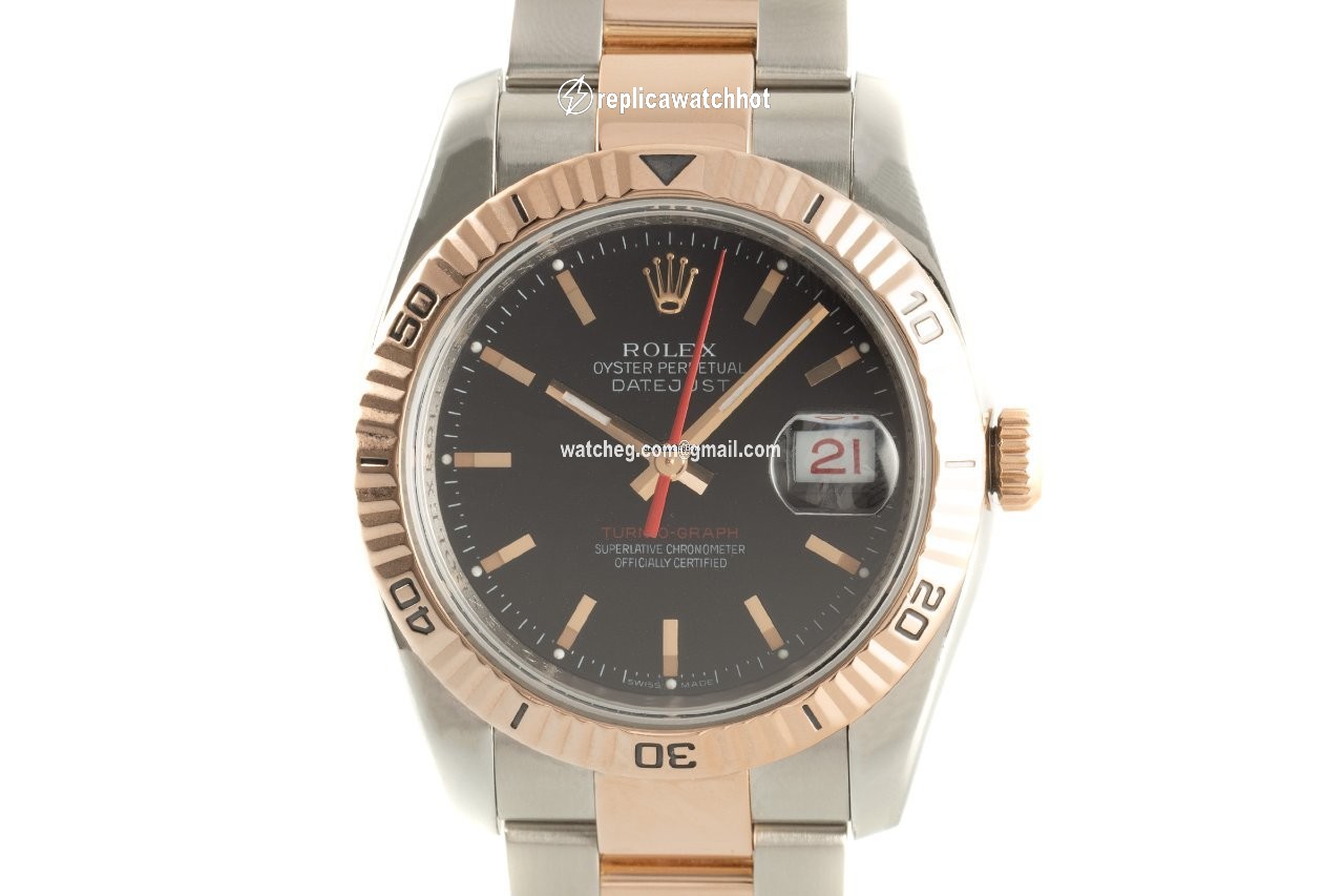 Rolex Datejust Turn-O-Graph Mens watch Unisex Gold Steel Automatic 116261