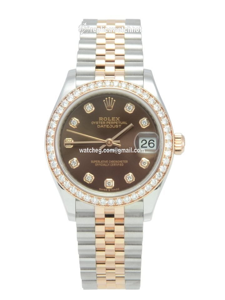 Rolex Datejust 31 Womens watch Gold Steel Automatic 278381RBR
