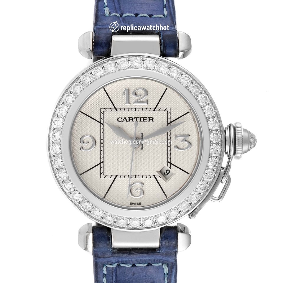 Cartier Pasha Womens watch Automatic White gold WJ111651