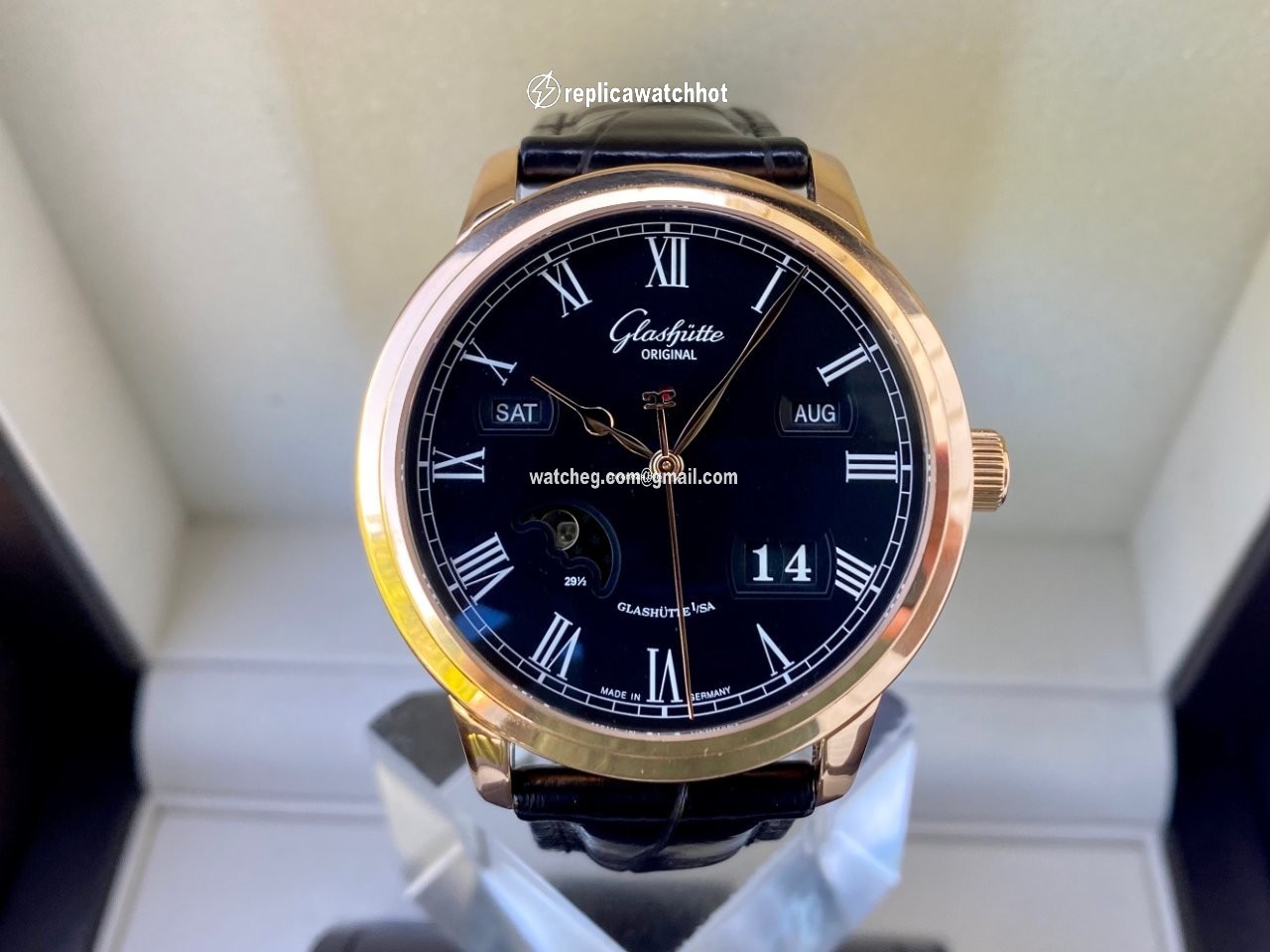 Glashtte Original Senator Perpetual Calendar Mens watch Unisex Automatic Rose gold 100-02-25-05-05