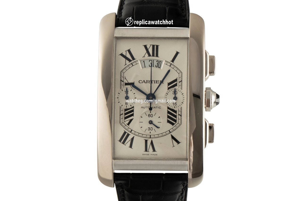 Cartier Tank Americaine Mens watch Unisex Automatic White gold W2609456