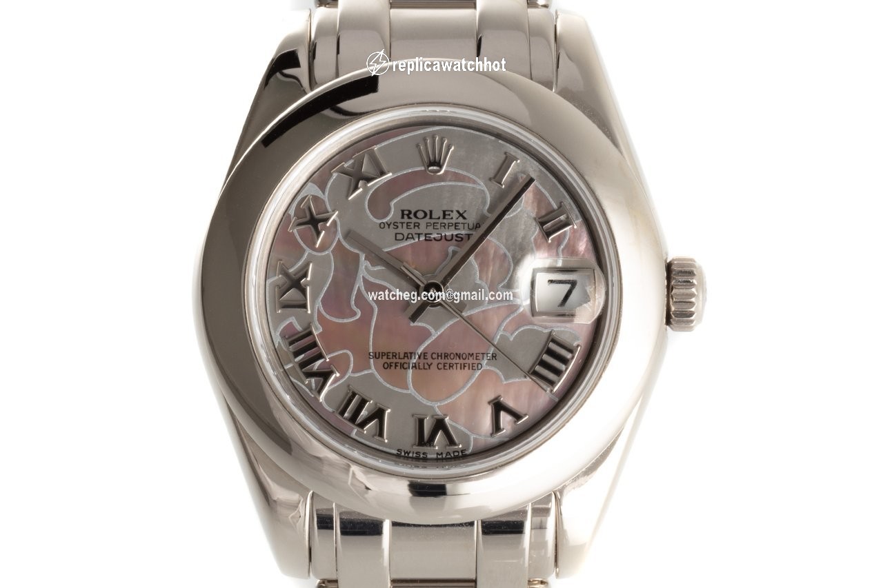 Rolex Lady-Datejust Pearlmaster Womens watch White gold Automatic 81209