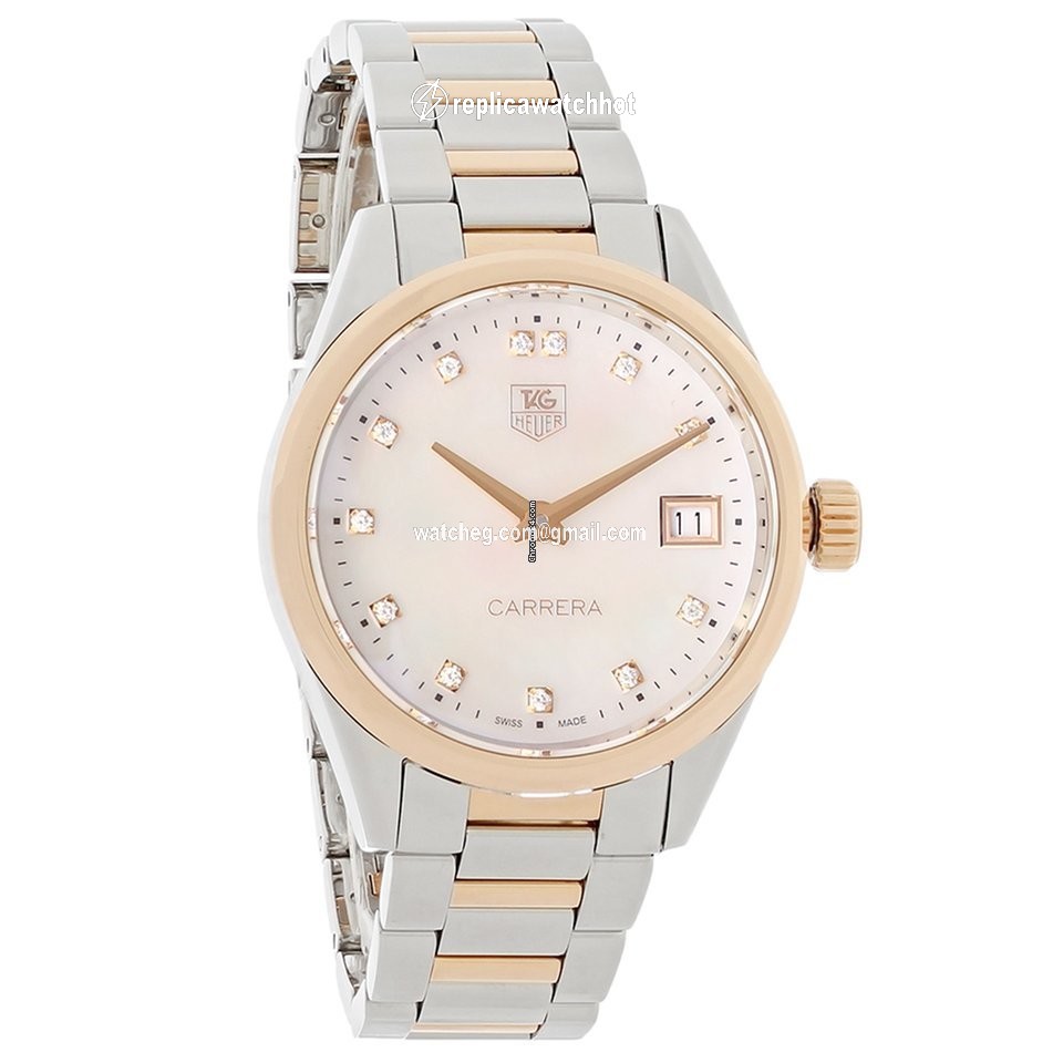 TAG Heuer Carrera Lady Womens watch Quartz Gold Steel WAR1352.BD0774