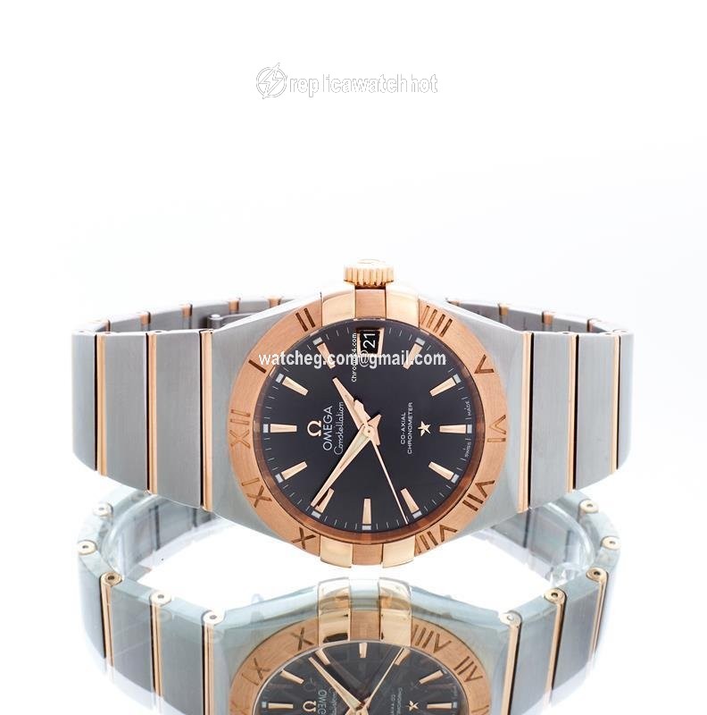 Omega Constellation Men Mens watch Unisex Automatic Gold Steel 123.20.38.21.06.002