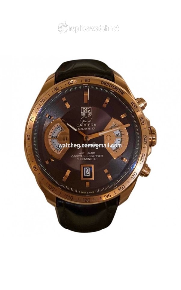 TAG Heuer Grand Carrera Mens watch Unisex Automatic Rose gold CAV514C.FC8171