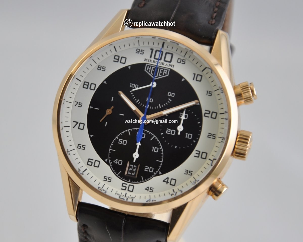TAG Heuer Carrera Mikrograph Mens watch Unisex Automatic Rose gold CAR5040